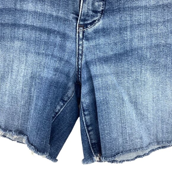 Pilcro And The Letterpress Slim Boyfriend Denim‎ Shorts Size 26 Raw Hem - Picture 4 of 9